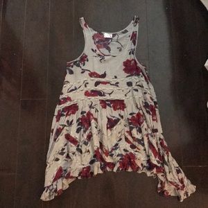 Free People Floral Trapeze Slip